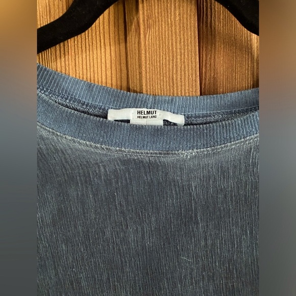 Helmut Lang Large distressed top chiffon top layered blue cotton polyester - Picture 4 of 14